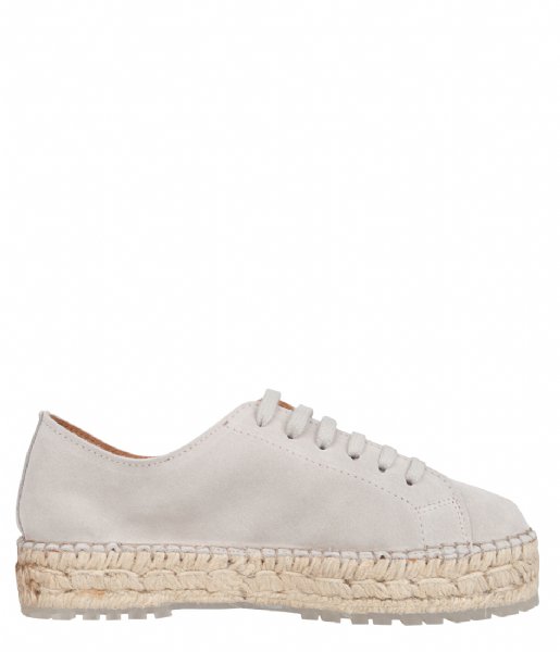 Shabbies Sneaker Espadrille Lace Up Suede suede off white